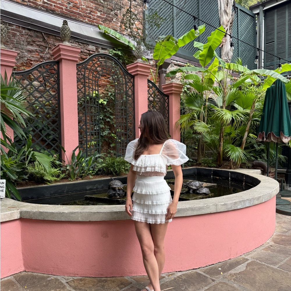 For love & lemons posie ruffle tiered dress